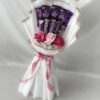 Snickers And Dairy Milk with Artificial flower Bouquet